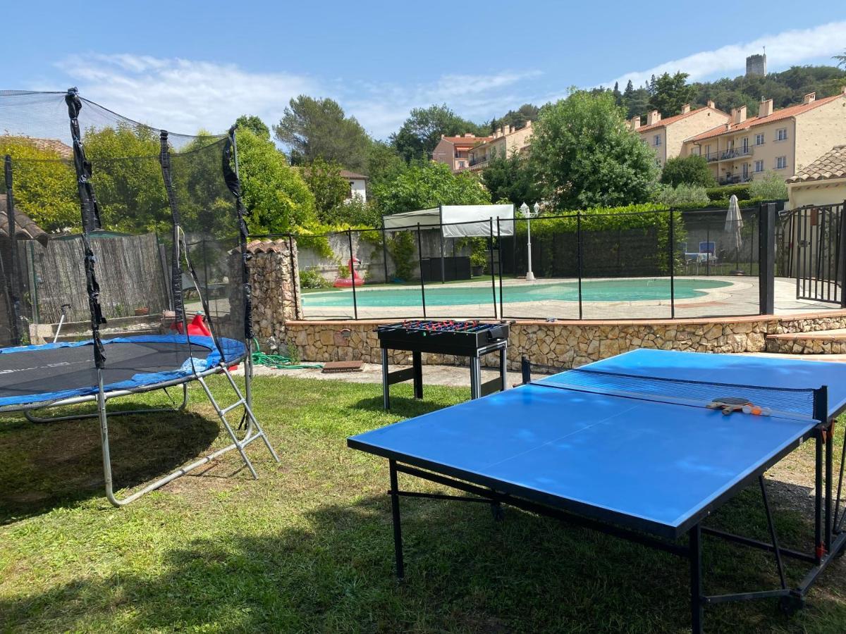 ヴィルヌーヴ・ルベ3 Pieces Climatise En Rez De Jardin Avec Piscineアパートメント エクステリア 写真